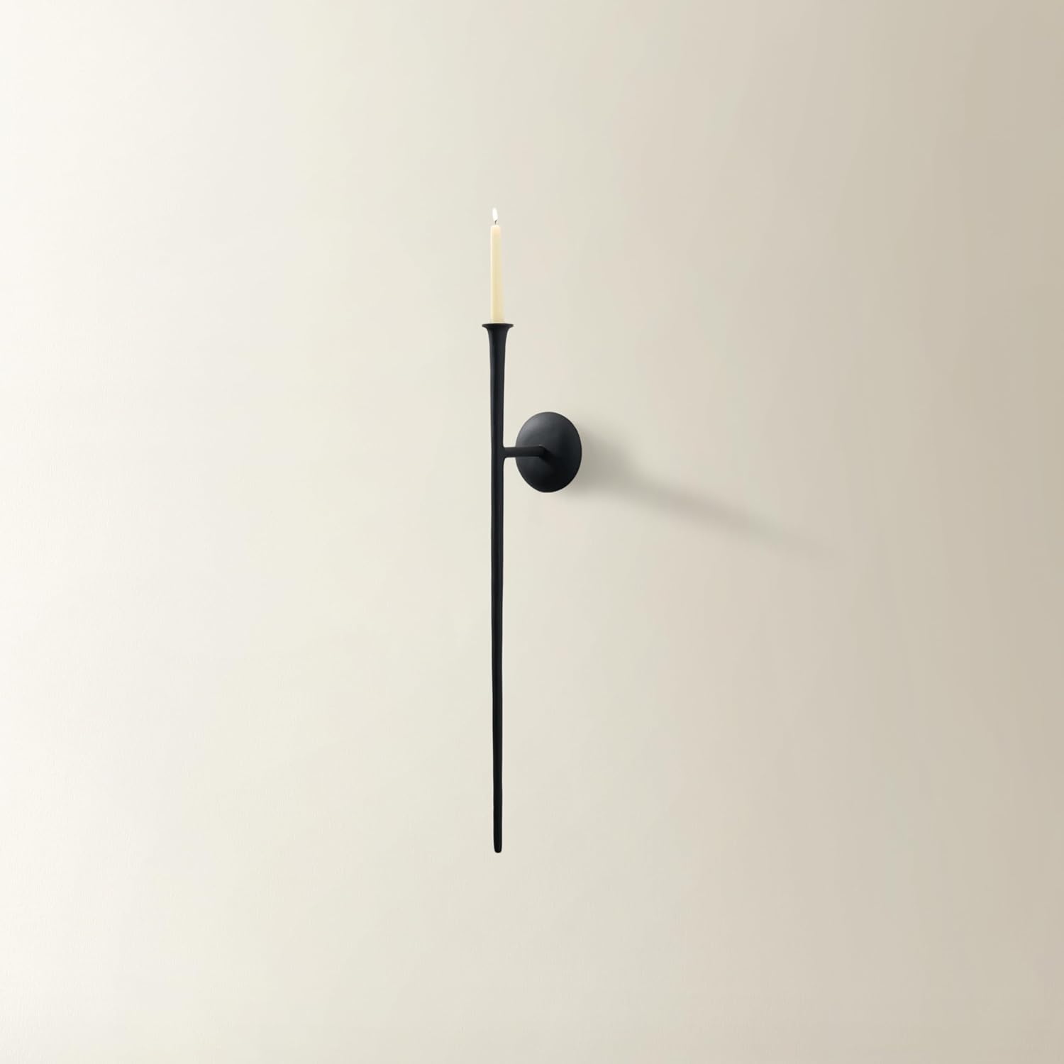 Z Gallerie Aspar Wall Sconce, A Modern Candle Holder with Elegant Hook Design, Versatile Decorative Lighting for Indoor Wall Decor and Ambiance Setting, Black (Candle Not Included),1Pc