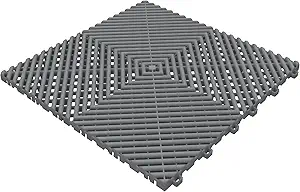 Durable Polypropylene Interlocking Modular Garage Floor Tiles, Versatile Interlocking Floor Tiles, 15.7'' x 15.7'' x 0.7''(Thickness) Flooring Tile(20 Pack), Grey