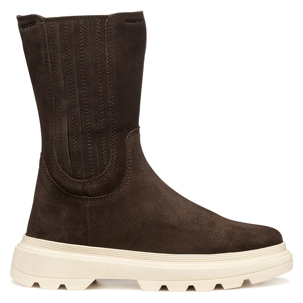 Geox J Kiddartah Girl WPF Ankle Boot, Chestnut, 34 EU, Chestnut, 1.5 UK