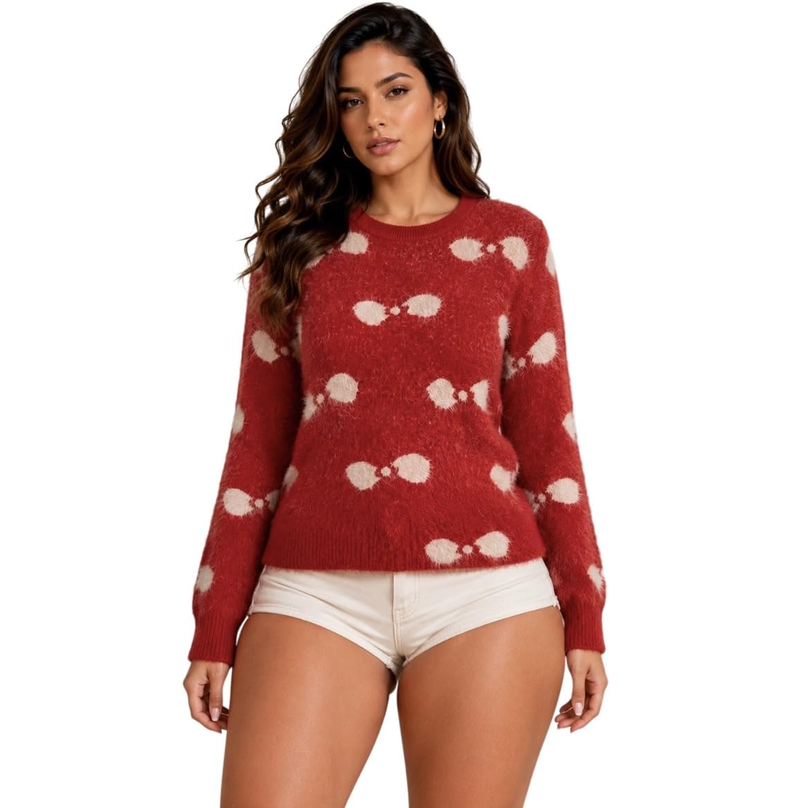 chandre Women's Pattern Knit Full Sleeve Winter Sweater Pullover-picture-10