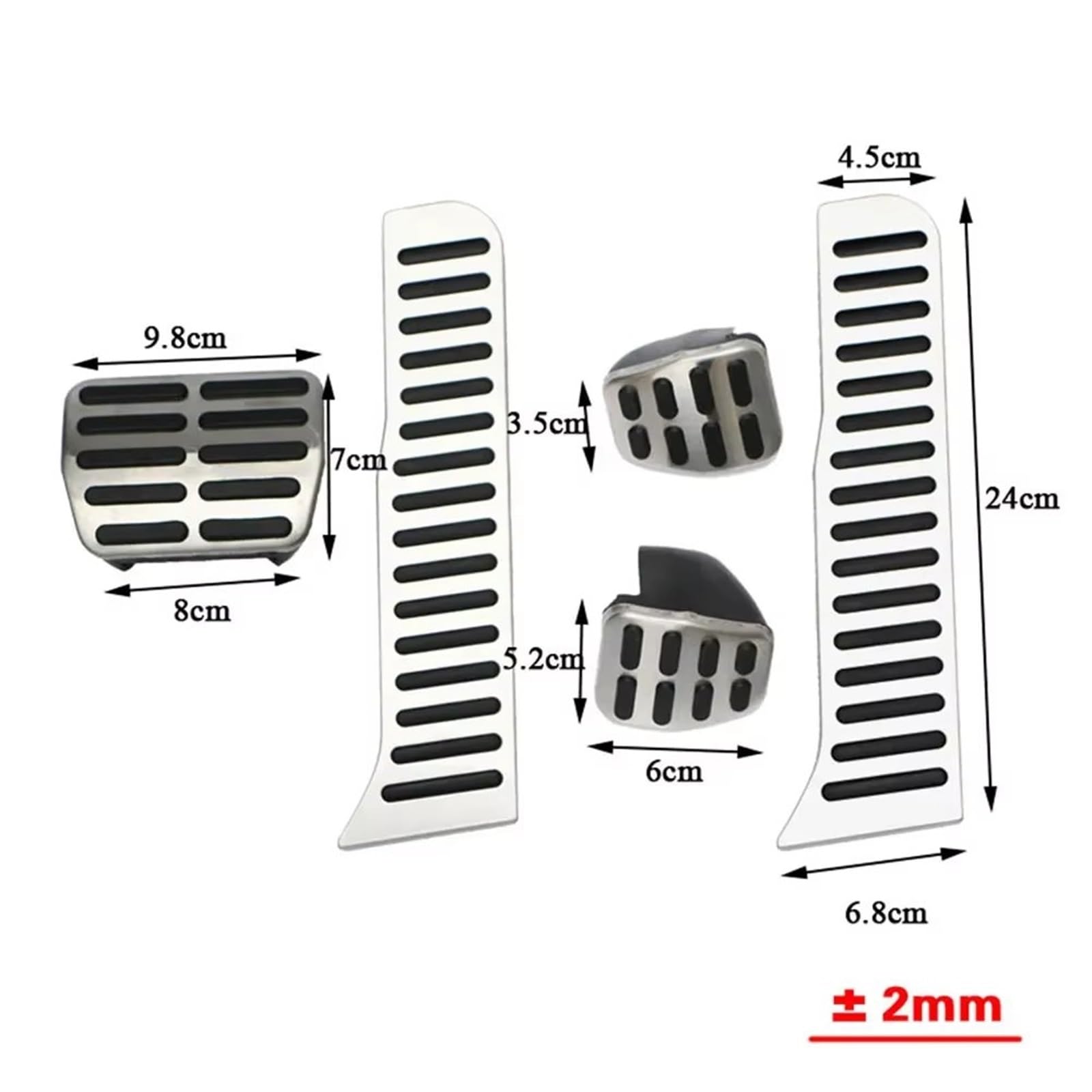 Pedales Coche Freno Gas Acero Inoxidable Cubierta Pedal Manual Automática Accesorios Para VW Para Jetta MK6 MKVI 6 2012-2017 Almohadilla Pedal Embrague