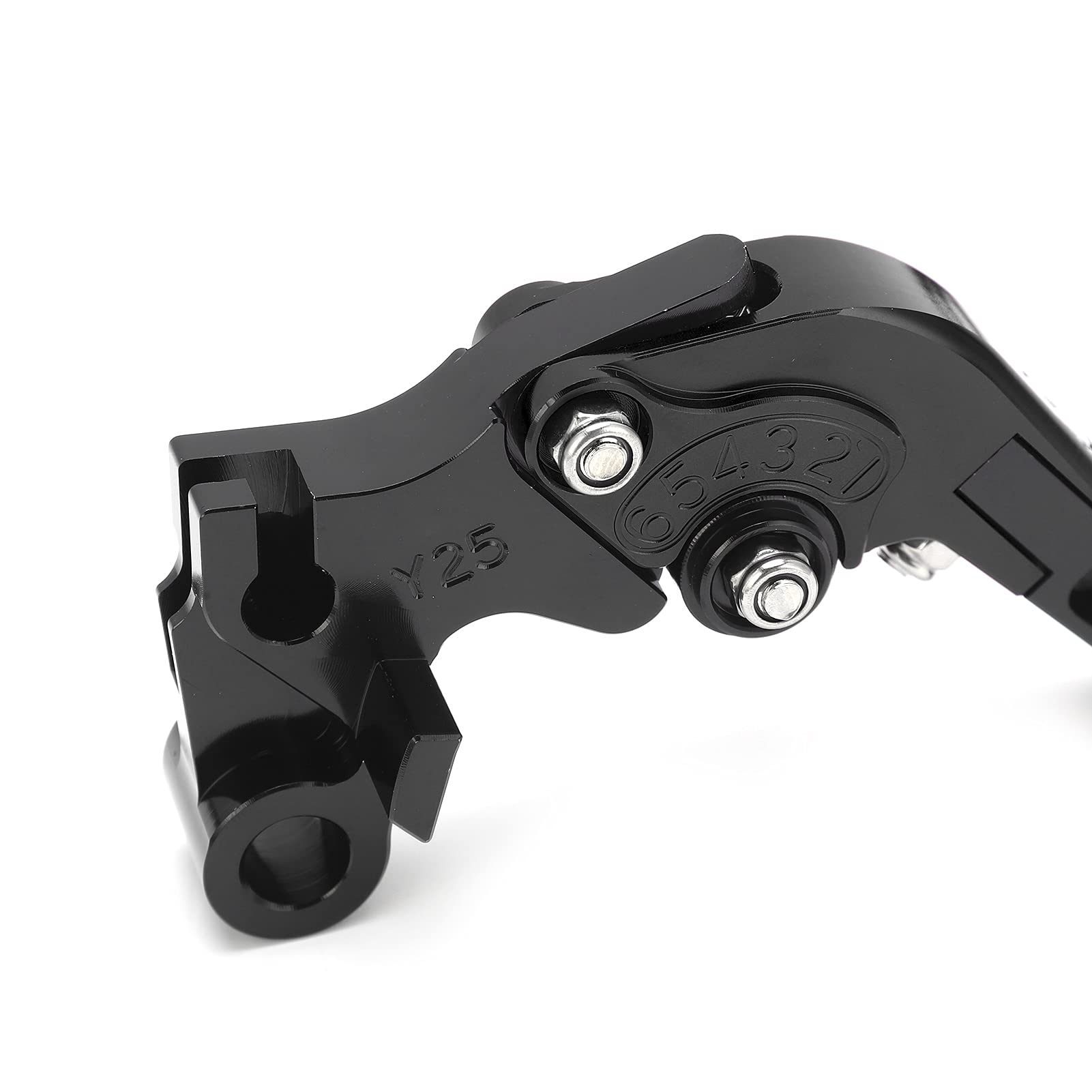 Leva della Frizione, Manico del Freno per Bici Leve Freno Bici di Sostituzione Leve Freno Regolabili Leve Frizione CNC Alluminio Alluminio Freno Frizione Controllo per MT25 MT -03 R25 R3 (BLACK)