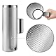 Flexzion Metal Guiro with Scraper Shack 4 x 12 - Round Cylinder Stainless Steel Latin Hand Percussion Instrument with Handle Guiro Musical Training Tool for Jazz Bands, Concerts, Live Performance