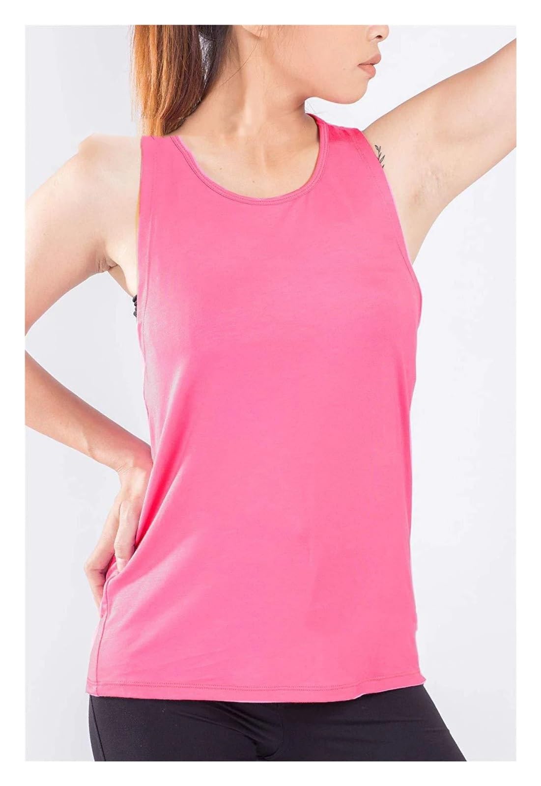 Canotte da Allenamento da Donna Top da Yoga da Donna Gilet Sportivo Sottile e Sciolto T-Shirt Senza Maniche Traspirante Palestra Fitness Camicie da Corsa Canotte Sexy da Ragazza(E,M)