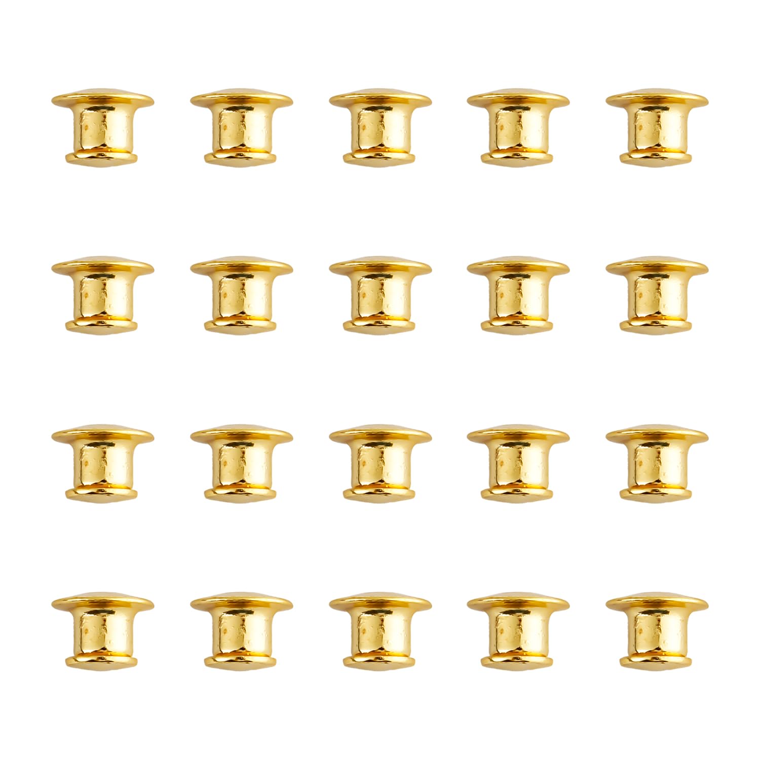 Bojueshaw 20pcs Locking Pin Backs,Secure Metal Pin Keepers,Replacement Pins Back Clasps for Jewelry, Brooches & Badges(Gold)