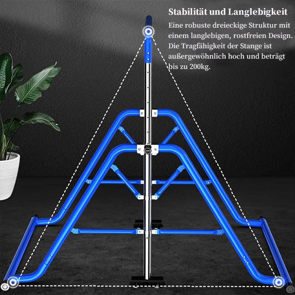 Gymnastikstange Klimmzugstange Barren-Gymnastik Hängestange Training Klappbar Tragkraft 200 kg Fitness Heimgebrauch Multifunktional Outdoor Indoor 7-Stufige Höhenverstellung