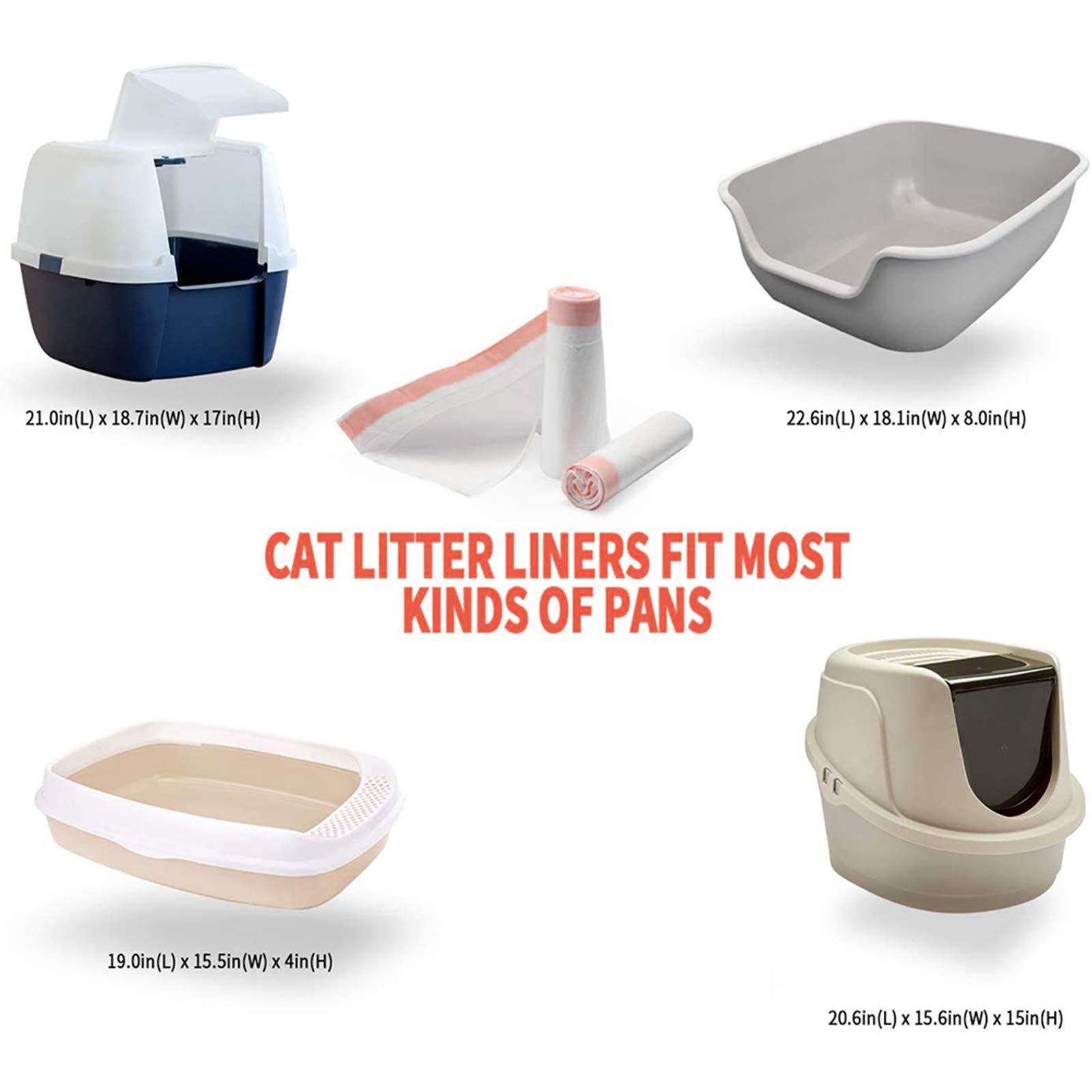 Bolsas De Basura para Gatos 3 Paquetes (30 Bolsas), Forro para Bandeja De Arena para Gatos con Cordón, Bolsa De Recambio Inferior,Adecuado para Botes De Basura Medianos Y Grandes
