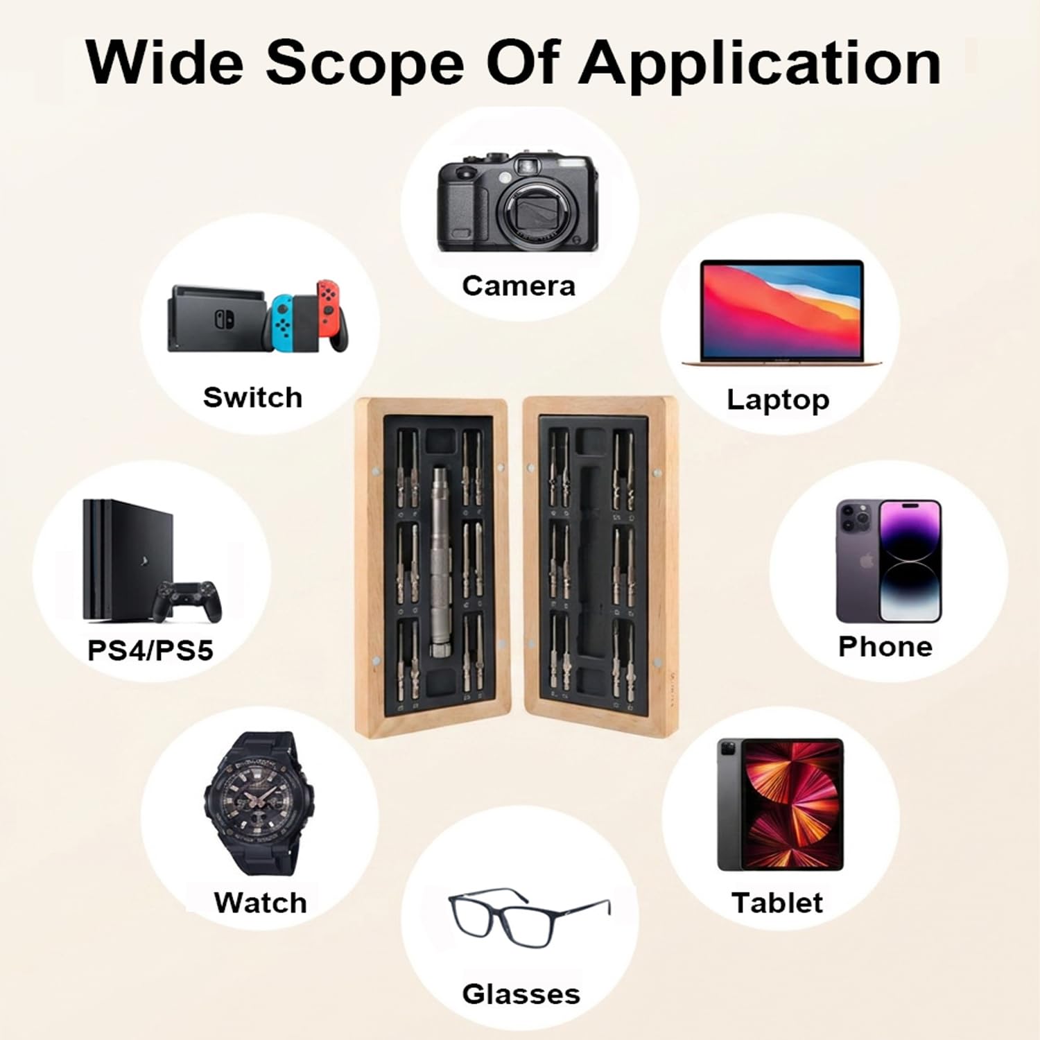 Ensemble de tournevis de précision, petit tournevis avec 24 embouts magnétiques en alliage S2, kit d'outils de réparation professionnel pour appareils électroniques, appareils ménagers, montres