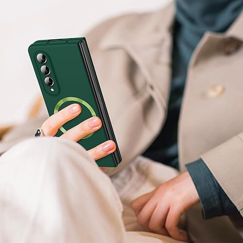 Miniatura 7 de CMYFUTNG Funda magnética para Galaxy Z Fold 3 5G, ligera, delgada, protección contra caídas, resistente, a prueba de golpes, para Samsung Galaxy Z