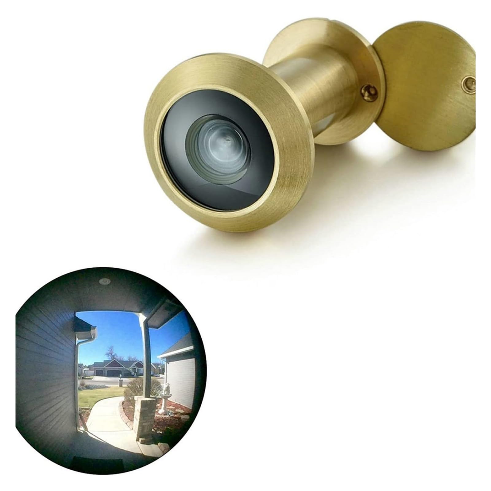 Wizjer Do Drzwi PHS Mosiądz Miedź 220 Stopni 16 Mm Z Osłoną Prywatności 35–60, 60–85 ZwięKszona Przejrzystość BezpieczeńStwa(Chrome plated,60-85mm)