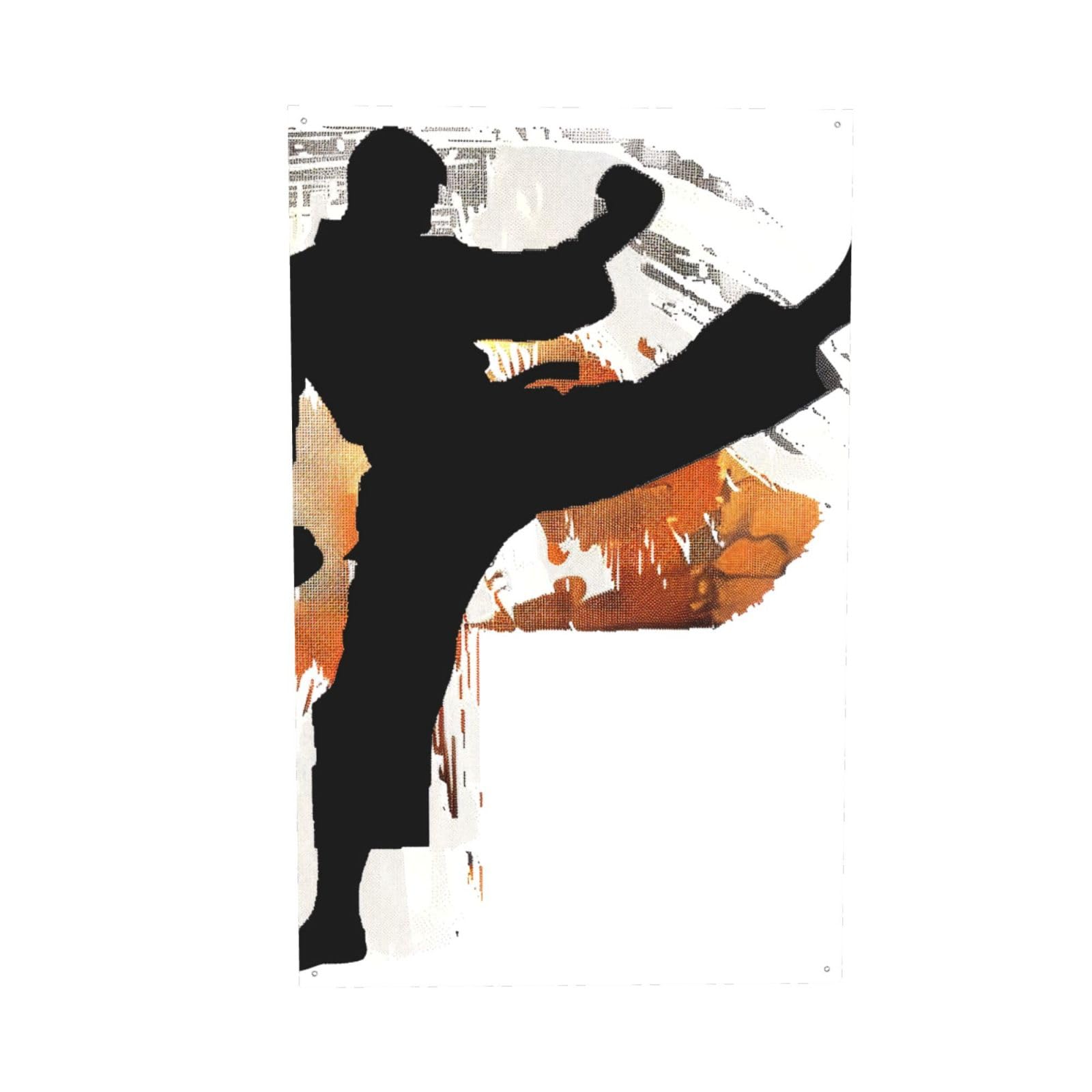 Bannière Karate highkick pour décorer un dortoir étudiant facilement