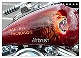  Harley Davidson - Airbrush (Tischkalender 2024 DIN A5 quer), CALVENDO Monatskalender: Amerikas Motorradlegende Nr.1 (CALVENDO Kunst)