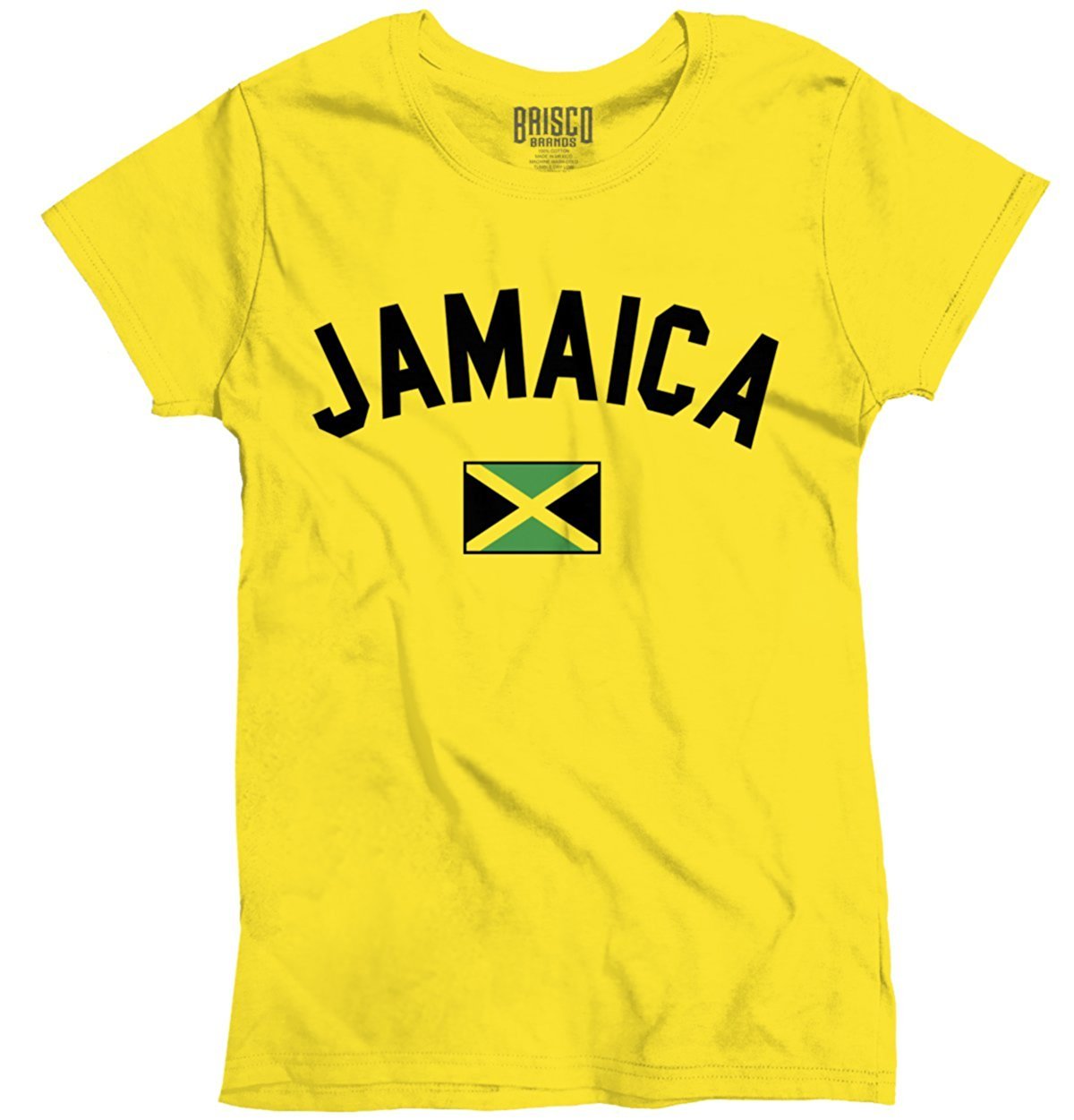 Brands Jamaica Country Flag Soccer Fan Pride Womens T Shirt Ladies Tee