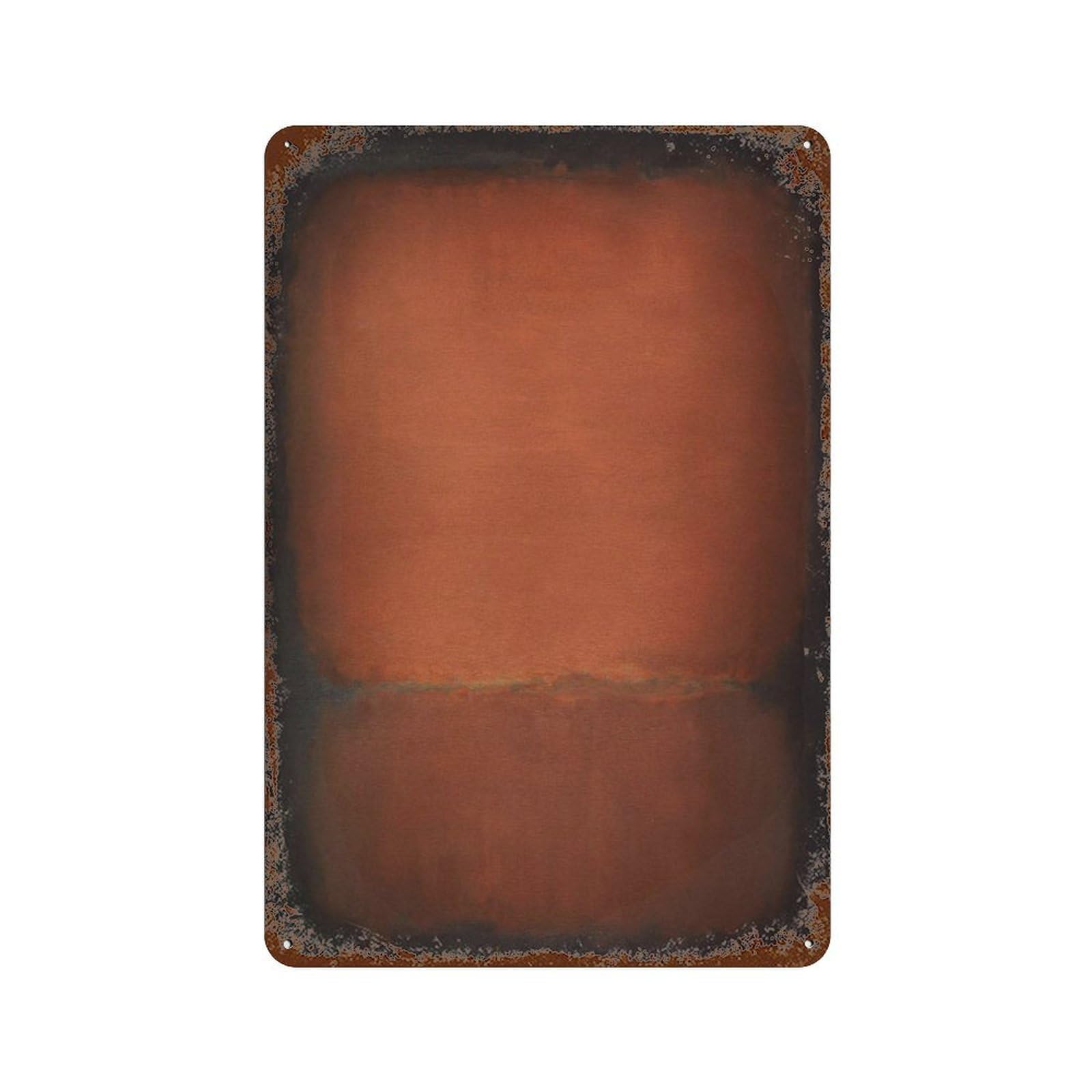 xiaoxiaoshen Mark Rothko Exhibition Brown & Black Wall Decor Art Metal Tin Poster Modern Home Decor Art Home Bar Shop Decorations Vintage Sign 30x20cm