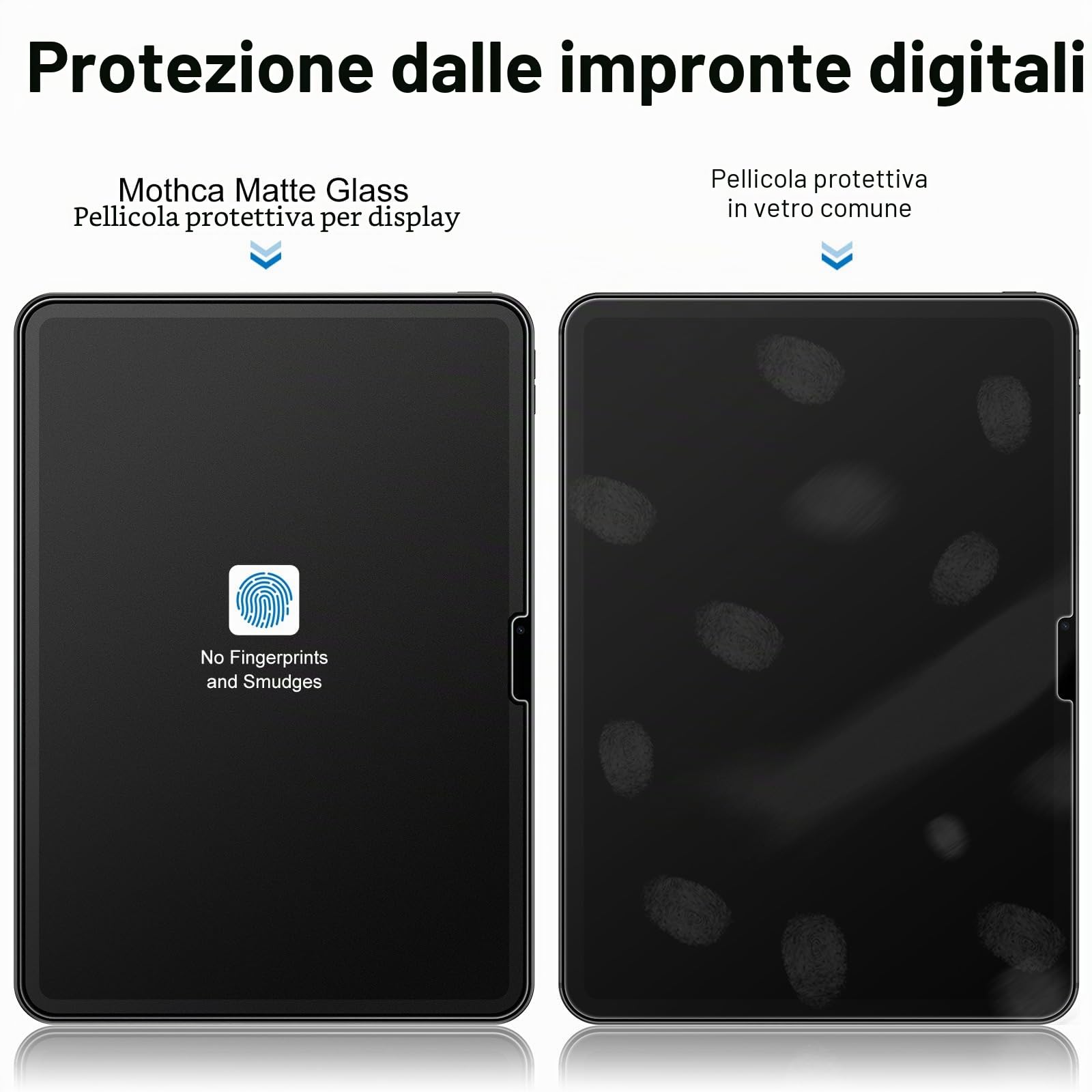 Mothca Pellicola Opaca per iPad Air 11 Pollici M2 M3 Vetro Temperato HD 9H Anti-Impronte Antiriflesso