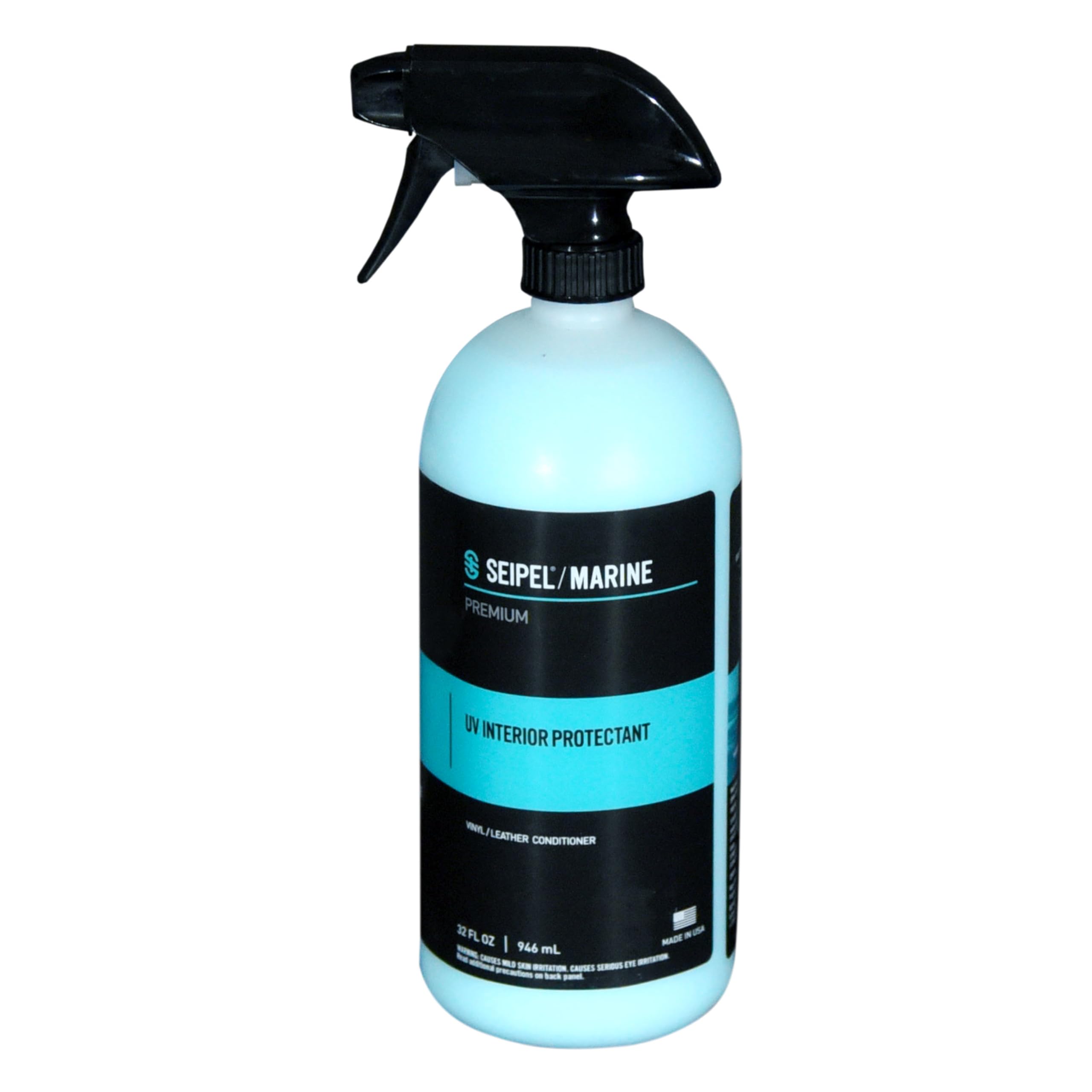 Seipel Marine UV Interior Protectant Spray - Vinyl, Leather & Rubber Conditioner - UV Blocker for Boats - No Greasy Residue - Prevents Cracking, Fading & Discoloration - Light Berry Scent, 32 Fl Oz