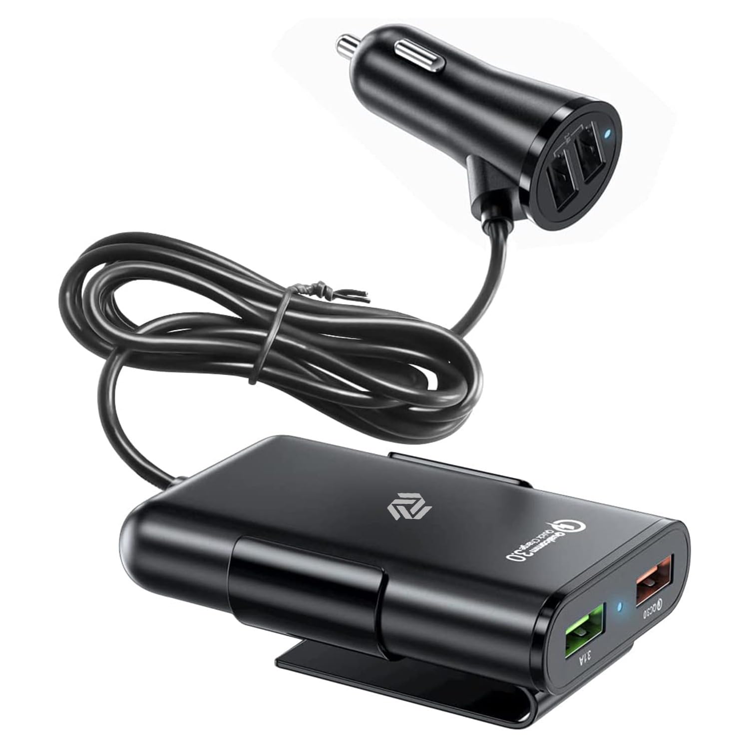 65W Car Charger 5 Ports (4 USB + 1 Type-C) Fast Charging Adapter with PD30W & QC3.0, LED Indicator Compatible with iPhone/Smartphones/Tablets/Smartwatches and Power Banks (B083QB8HYN) Amazon Price History, Amazon Price Tracker