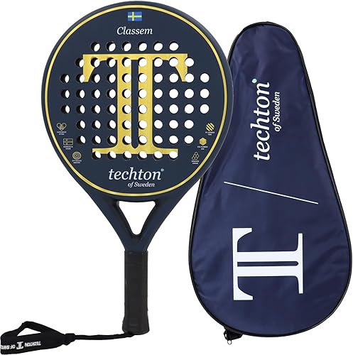 Padel Racket with Carbon Fiber Surface & EVA Memory Foam Core  Lightweight, Well-Balanced Padel for Beginners and Intermediate Players  Includes