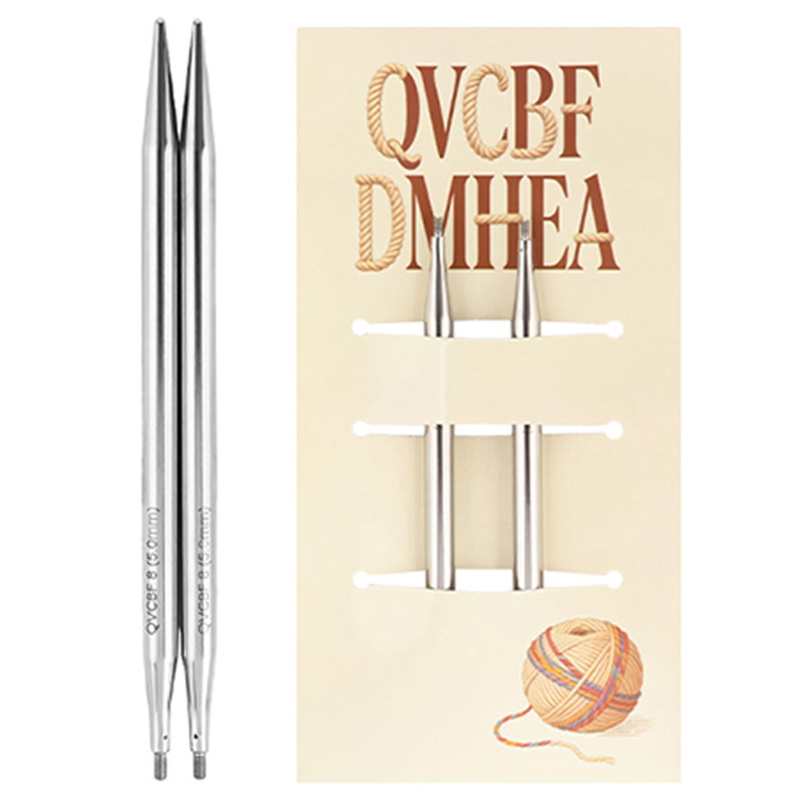 Removable Hollow Circular Needle 10CM Stainless Steel Circular Knitting Needle for Crocheting Weaving Sweater Yarn Craft Knitting Probes