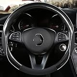 Copertura Volante Copertura Volante Dell'automobile Per Renault Per Scenic Per Clio Per Laguna 2 3 4 5 Per Kangoo Per Fluence Per Megane Coprivolanti (Colore : BLACK O SHAPE)