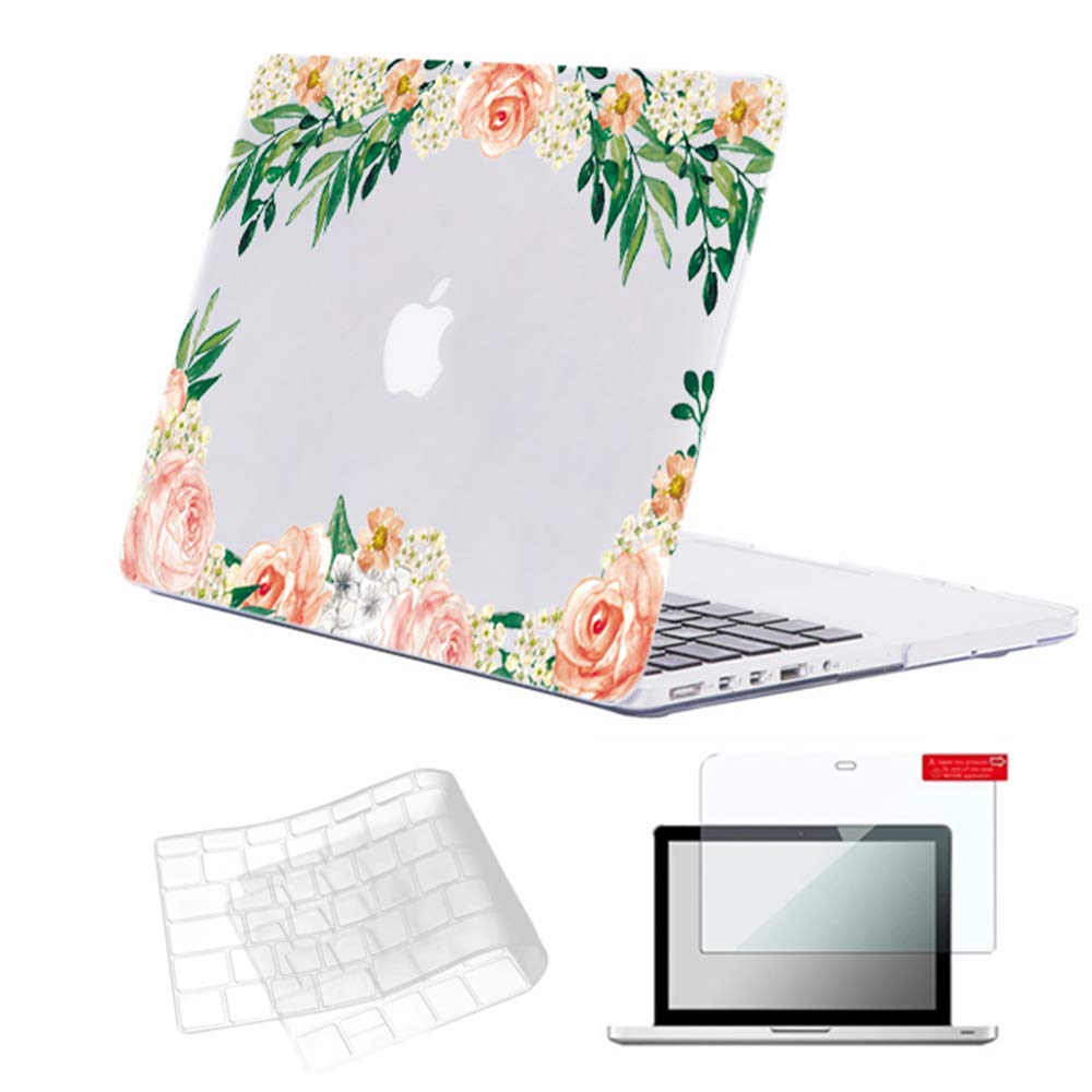 Se7enline Compatible with 13.6 MacBook Air Case M2 M3/M4 2022-2025 for Mac Air 13.6-inch A2681/A3113/A3240 Laptop Hard Shell Case with Keyboard Protective Cover & Trackpad Protector, Colorful Floret — view 38