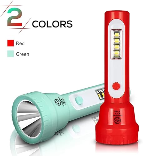 Miniatura 2 de Tokeyla Paquete de 2 linternas recargables para niños, linterna portátil con LED COB, linternas ligeras y brillantes para niños, linterna EDC para