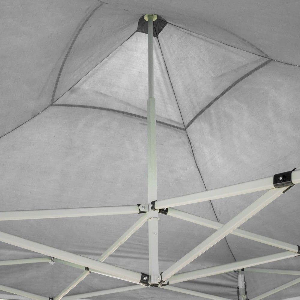 Evergreen Pavillon faltbar 2 x 2 m klappbar Tuch weiß aus PVC 100% wasserdicht 9009