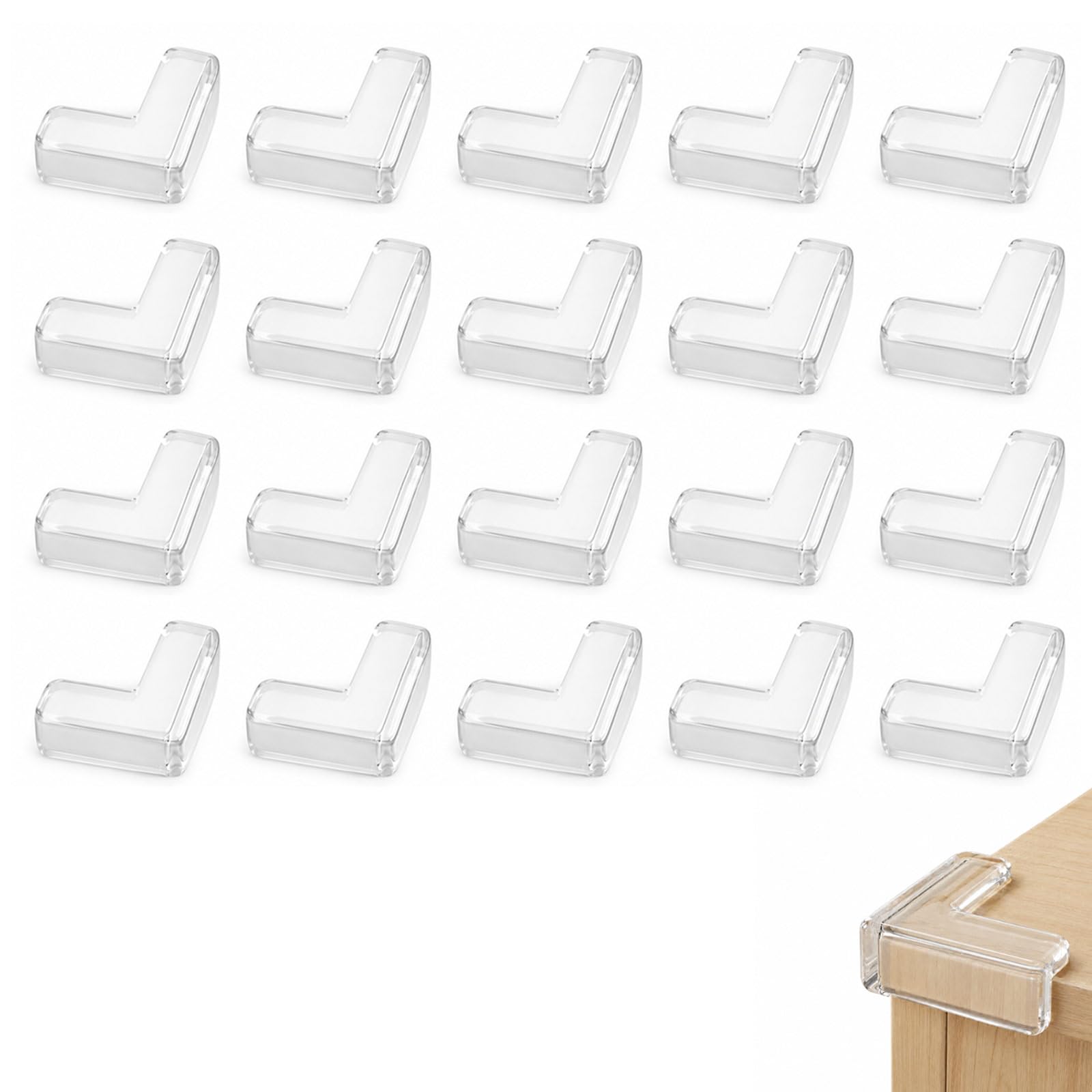 20Pcs Clear PVC Corner Protector Baby Proof Sharp Edge Cushion Guard