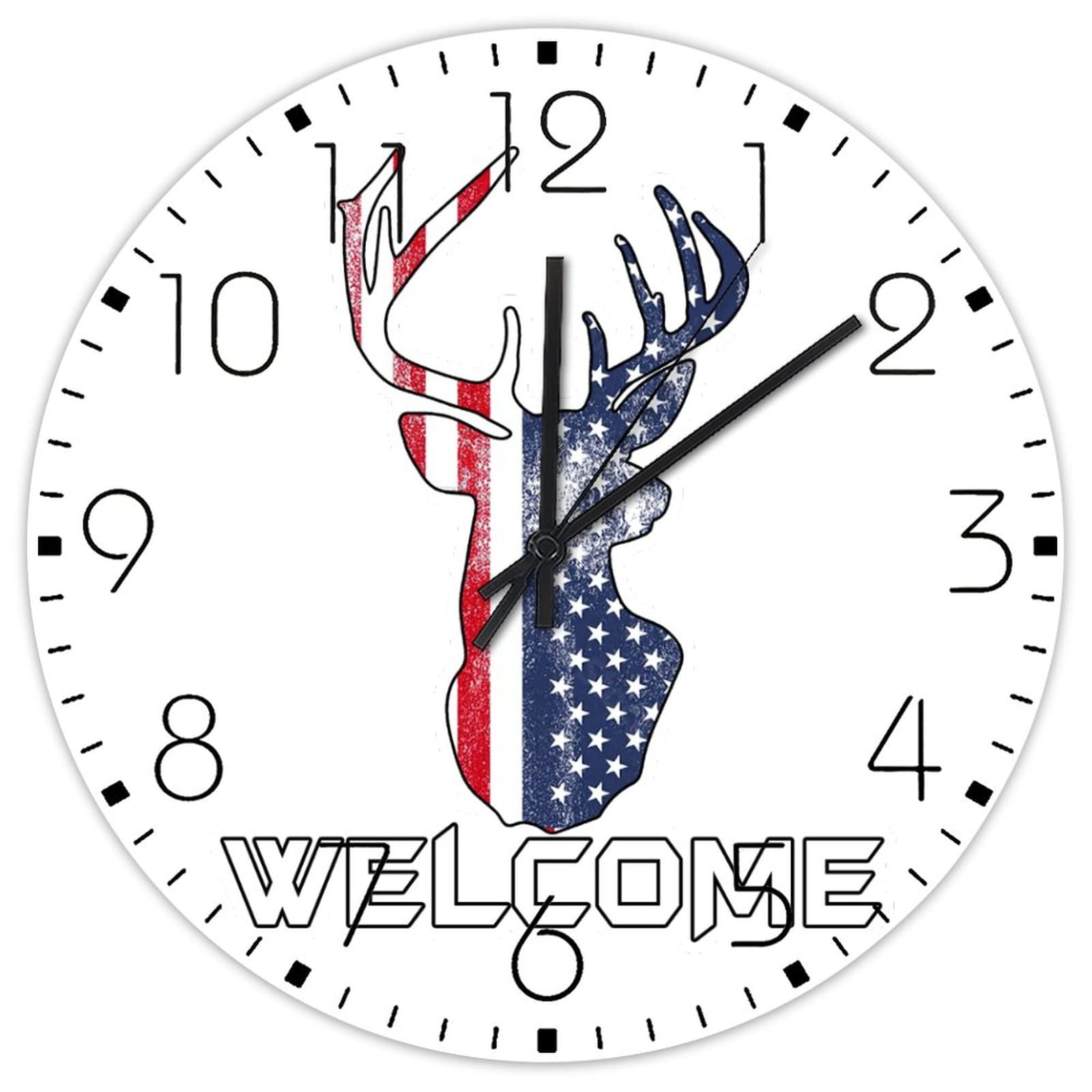Horloge murale sans tic-tac en bois pour supprimer les bruits de salon