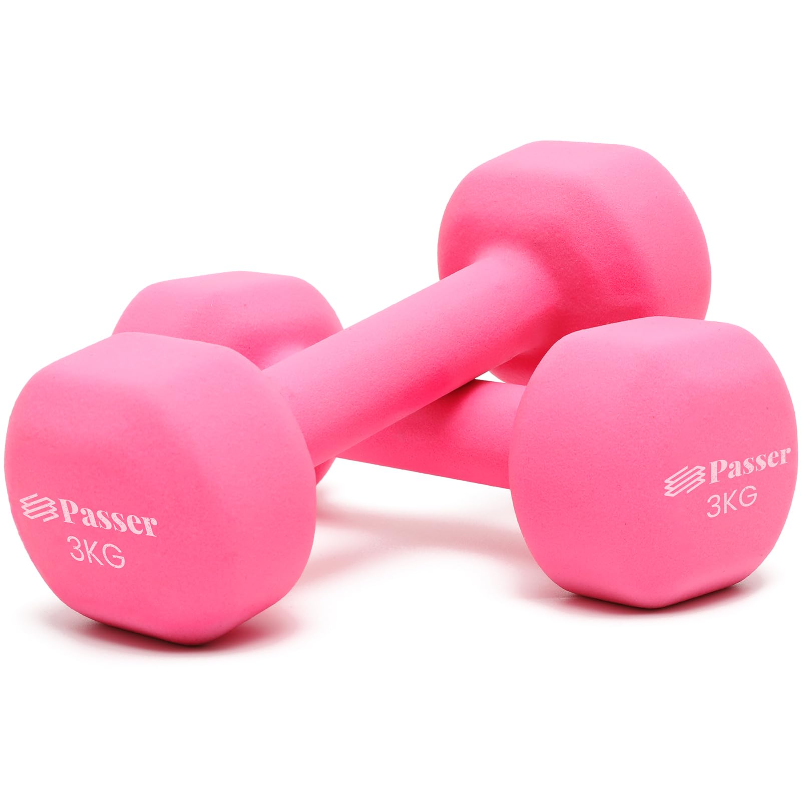 Neoprene Dumbbells Set of 2, Hand Weights for Women Men (1/2/3/4/6/8 kg Pair), Small Dumbbells Arm Weights for Ladies Gentlemen - Yoga, Pilates, Gym, Home - Workout, Fitness, Strength Training
