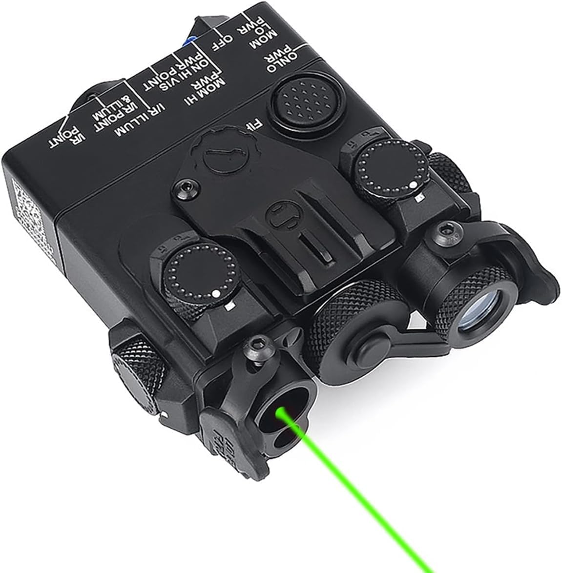 Metal Red/Green/Blue Laser Box Sights with IR Laser + Strobe/Momentary/Constant Modes (Whitelight LED 240 Lumens Flashlight)，with Remote Pressure Switch，Fits for 20mm Picatinny Rail