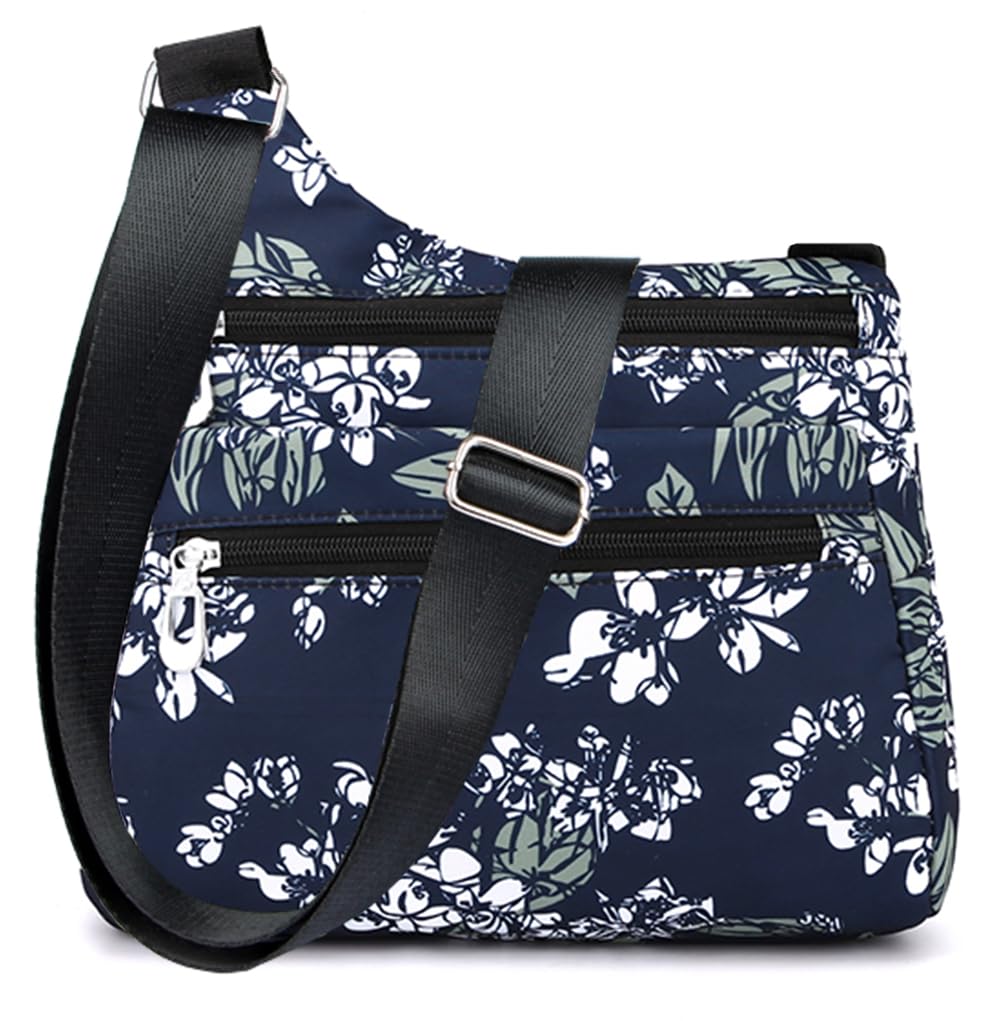 STUOYE Nylon Multi-Pocket Crossbody Purse Bags for Women Travel Shoulder Bag