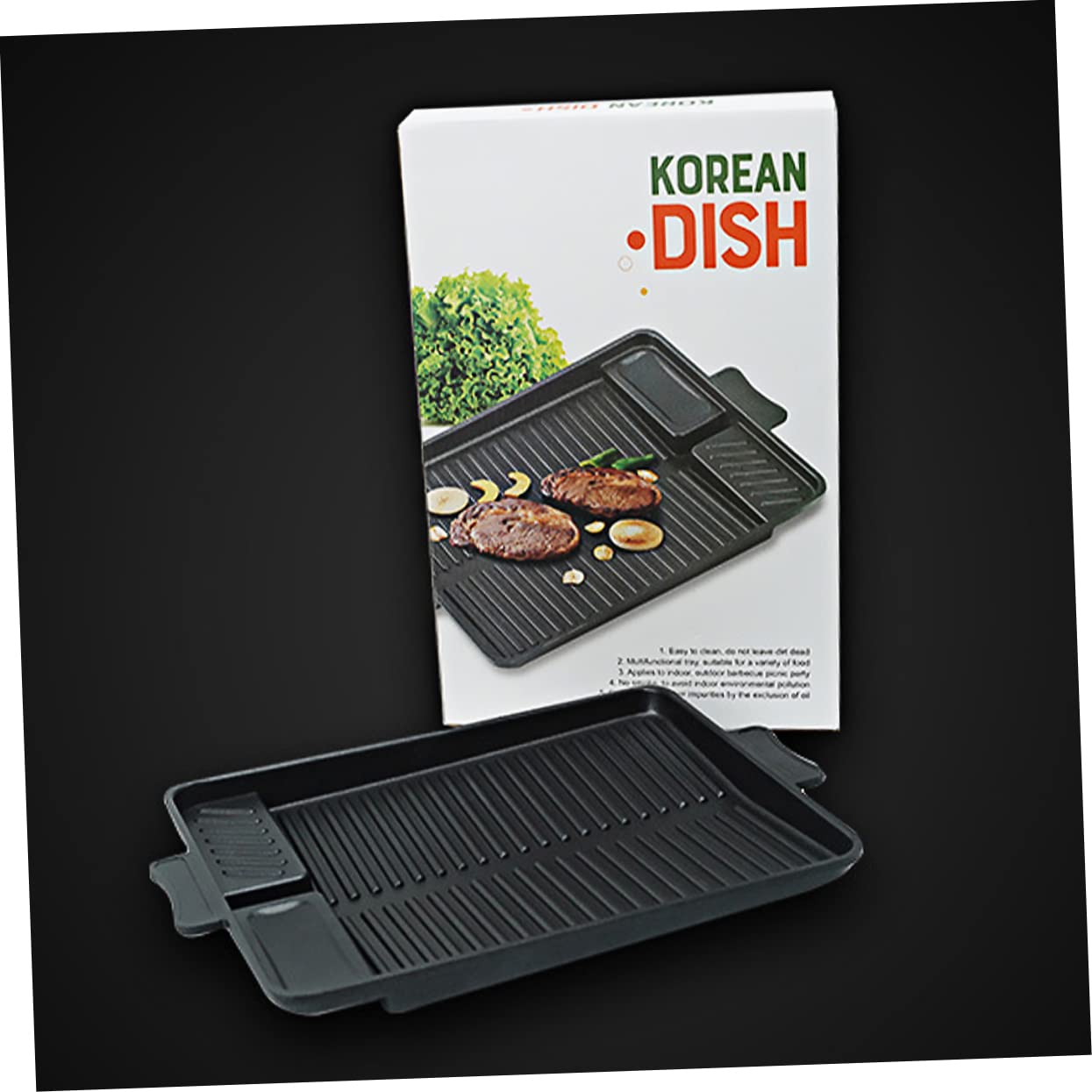 LABRIMP Molde para Hornear Rectangular de Inoxidable Antiadherente Apto para Hornos Barbacoas al Aire para Asar Carnes Pescados y Verduras Fácil de Limpiar