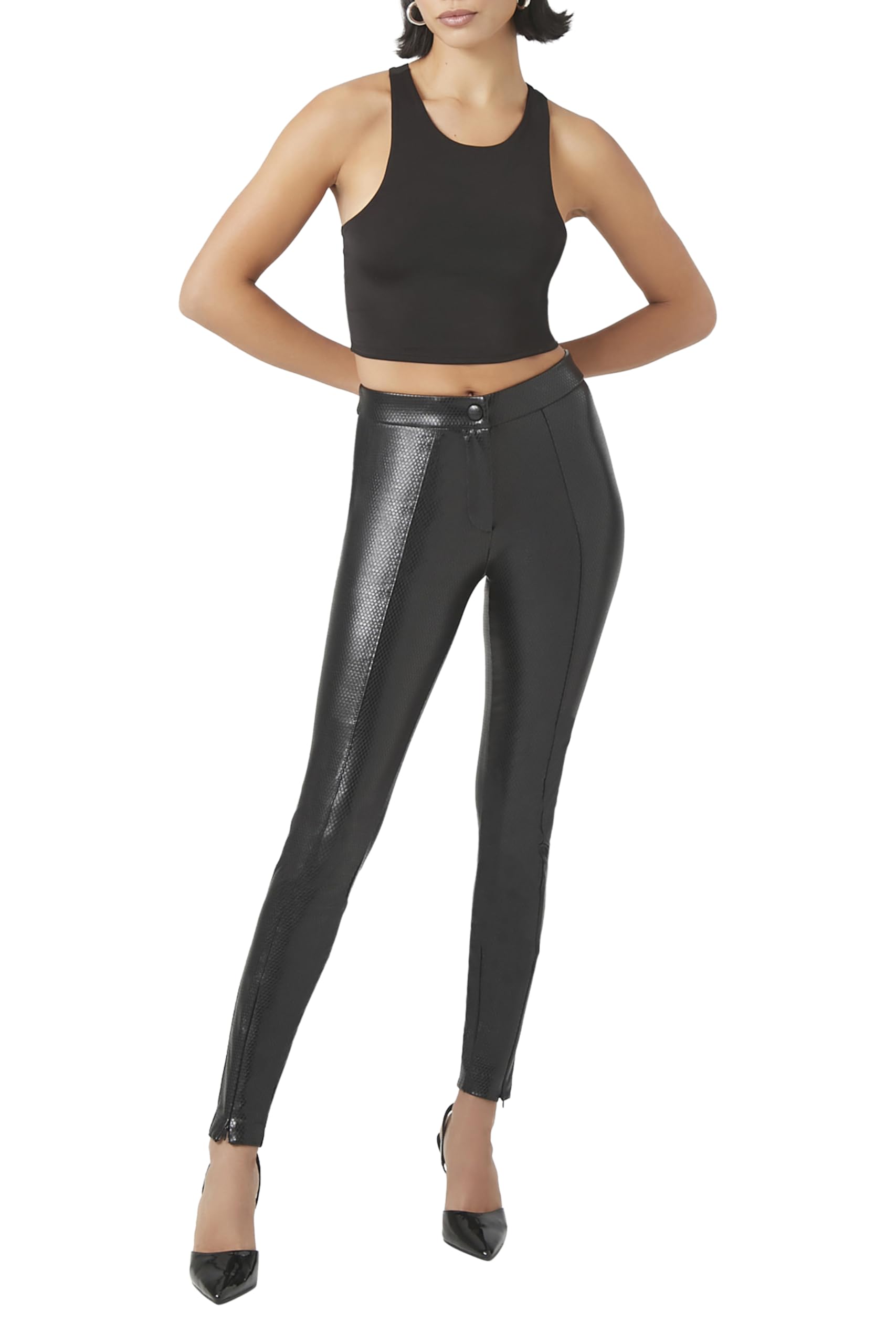 Forever 21 Womens Faux Leather High-Rise Skinny Pants