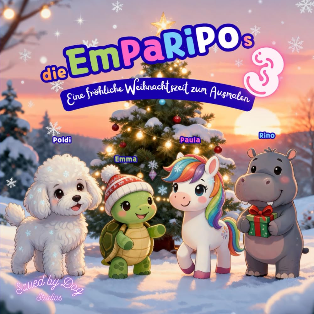 Die EMPARIPOs: Eine fröhliche Weihnachtszeit zum Ausmalen