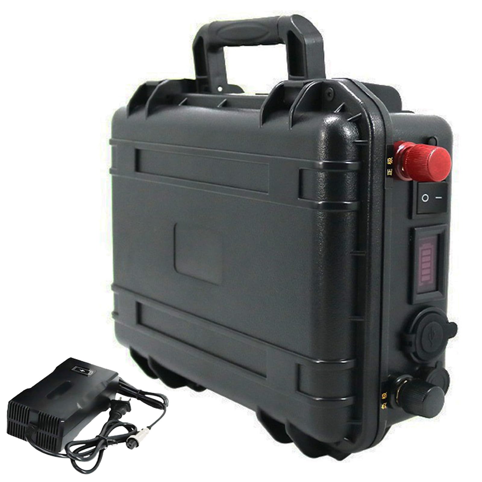 Akumulator litowo-jonowy 12V 80AH 60AH do steru morskiego Akumulator do wózka golfowego/silnika morskiego/zaburtowego z ładowarką 5A i portem USB