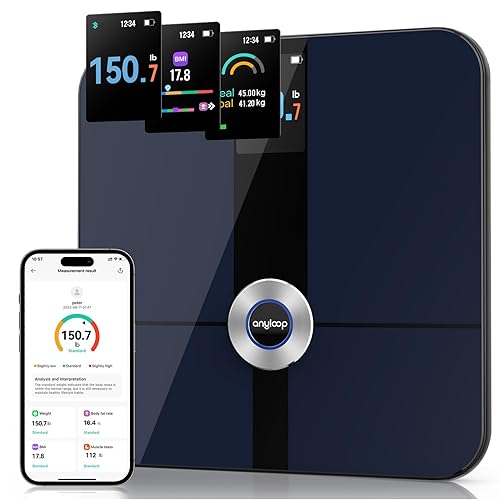 Báscula inteligente para peso corporal, báscula de baño digital recargable con pantalla grande, báscula Bluetooth inteligente para IMC,