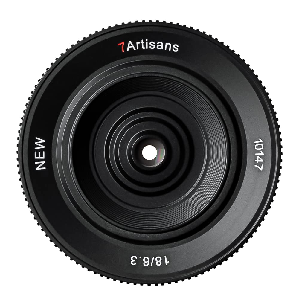 7artisans 18 mm F6.3 Ⅱ M4/3 Mount Ultra Thin Pancake Lens,58 g APS-C Punto Manuale Grande Apertura Lente Focale Fissa con Borsa di Stoccaggio (Nero)