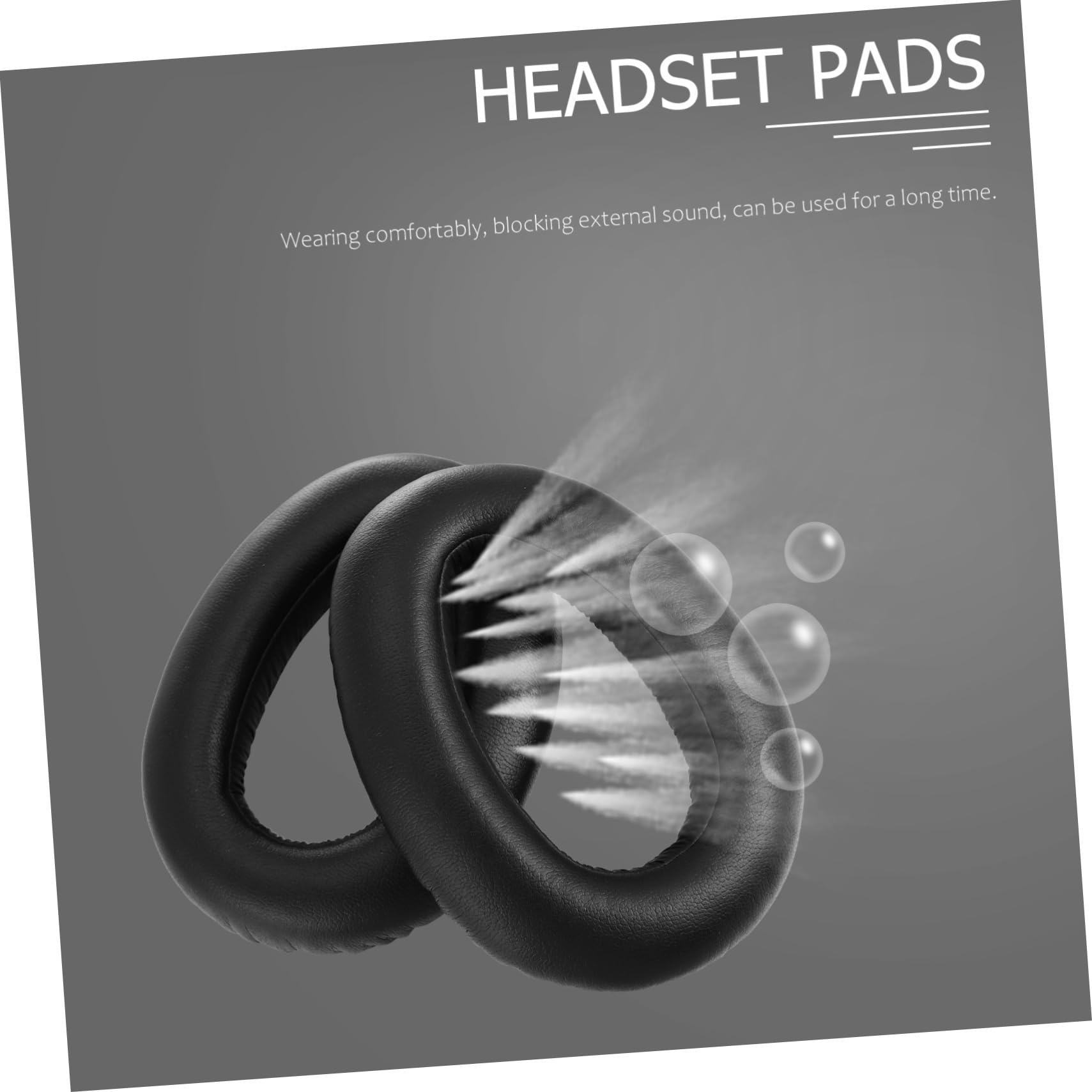 NUOBESTY 3pares Almohadillas De Repuesto para Auriculares Duradera Aislamiento Acústico Color Negro