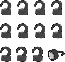 12 Pcs Mini Magnetic Hooks Black Small Magnet Cute Hook 8Lbs