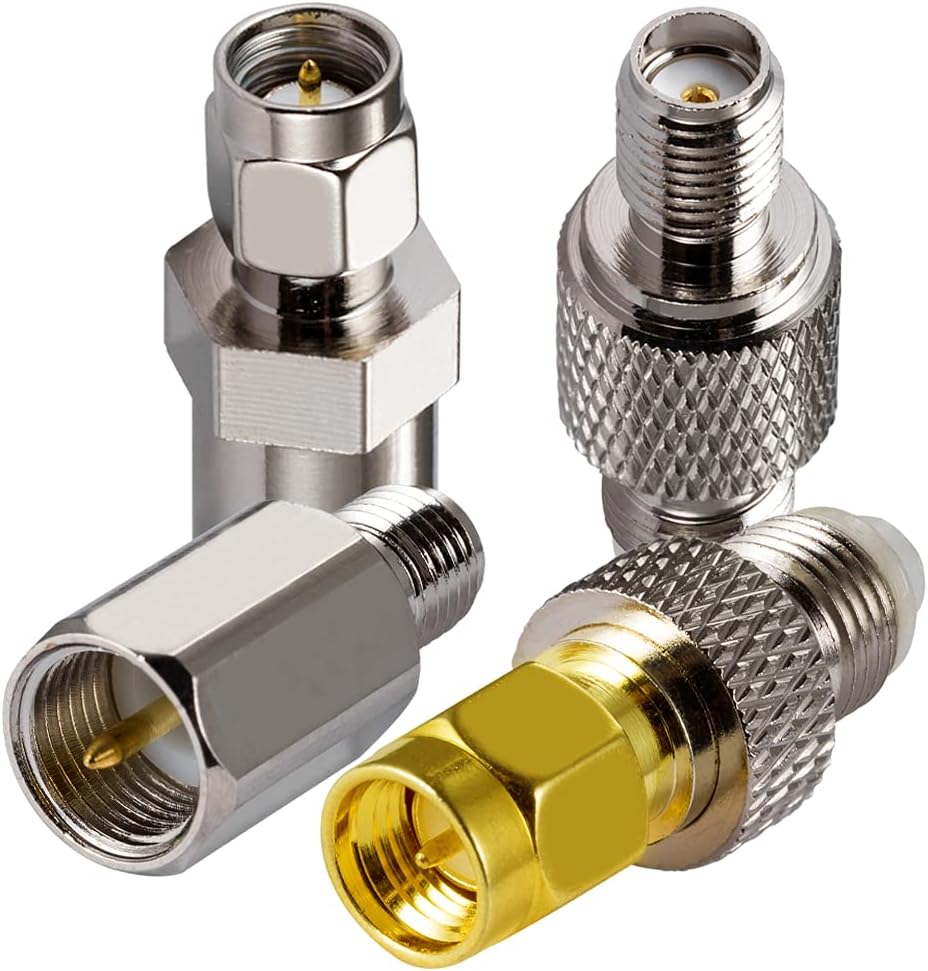 Vecys SMA to FME Adapter for 2G 3G 4G LTE Antenna Router UMTS Mobile Broadband Hsdpa WLAN Wireless 4 Kit, silver - Image 4
