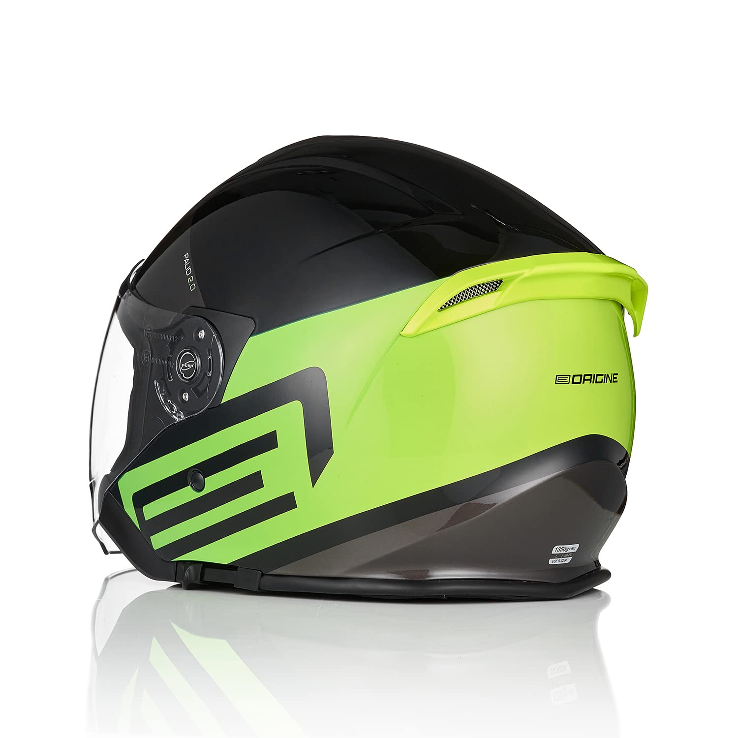 ORIGINE Casco Moto Jet Casco Moto Abierto Scooter para Hombre Adultos con Doble Visera Homologado ECE 22-06