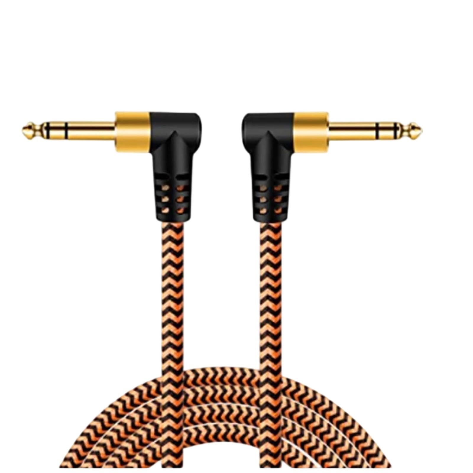 Początkujący Kabel Do Gitary Kabel TRS 1/4 Cala Kątowy Męski Wyjściowy Przewód Połączeniowy Stereo 6,35 Mm Kompatybilny Bas(Type2,2m)