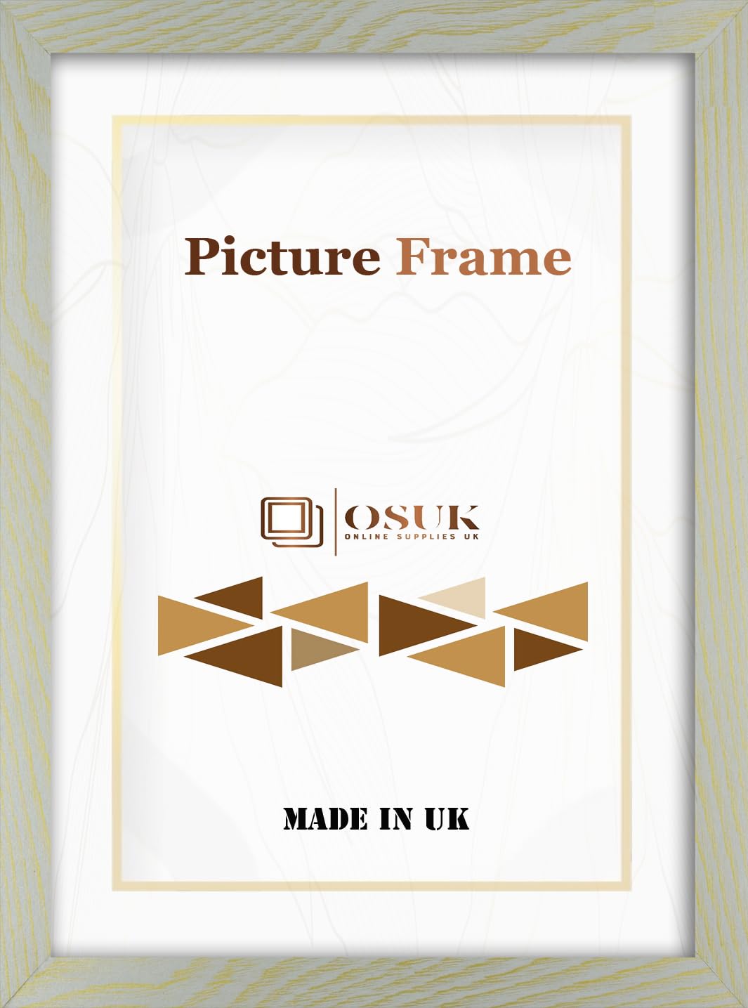 OSUK Picture Frames - Modern Photo Frame - Photo Frames Multiple Colours & Sizes with Clear Perspex Front - Free Stand & Wall Mounting Picture Frame (Cream Gold, A2 (42.0 x 59.4 cm))