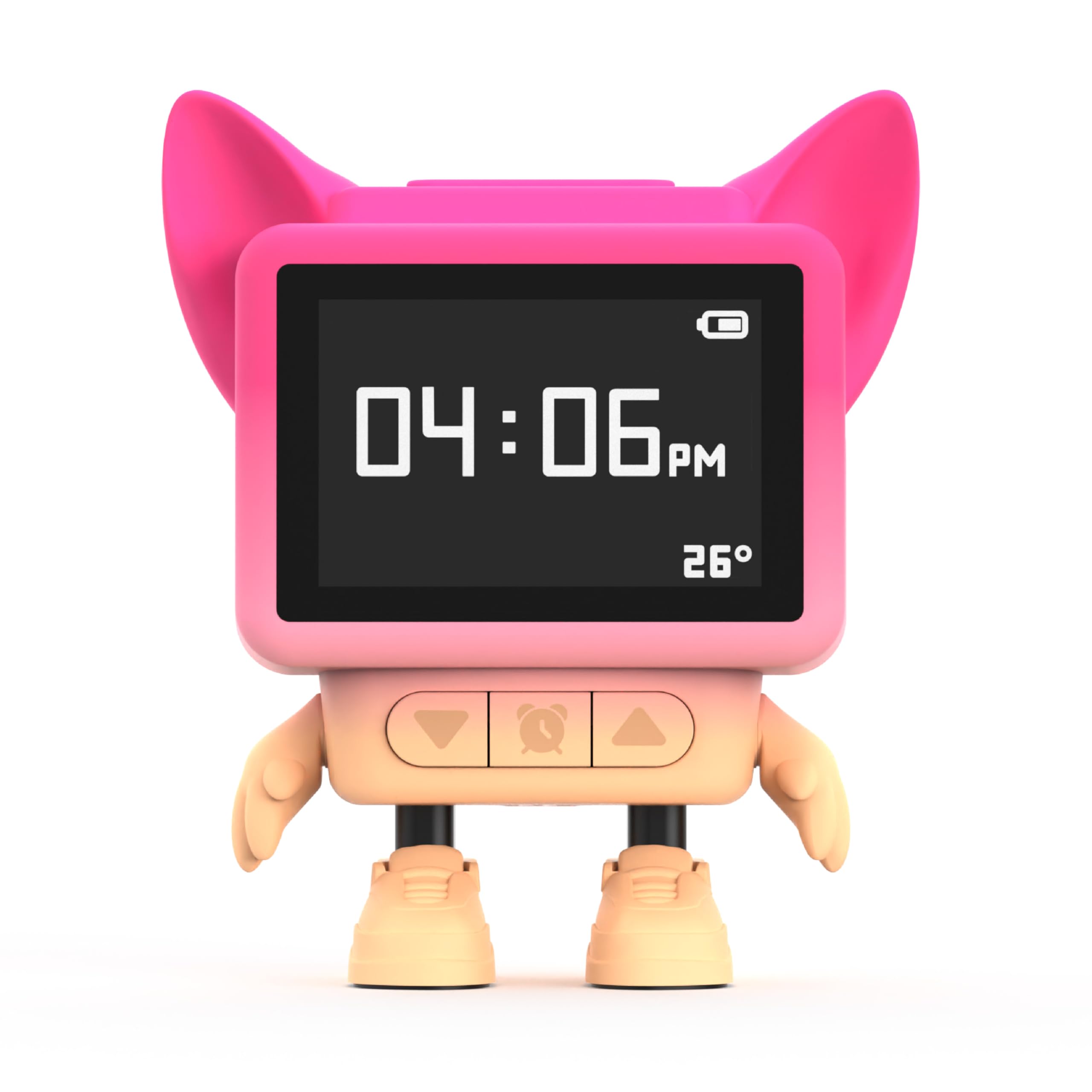 Mob – Alarm Clock and Bluetooth Speaker for Children Dancing Clock, Music Dance, Emotional LCD Screen & Soothing White Noise Diffuser