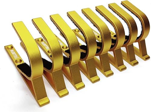 Miniatura 8 de Soporte de pared para armas, ganchos horizontales para pistola para pared, perchas de aluminio duraderas para escopeta para almacenar rifles,