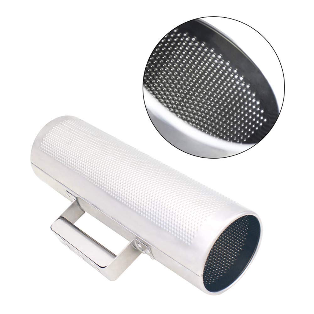 Towwoo Outil de Formation pour Instrument de Percussion Latin, Guiro Shaker Acier Inoxydable avec Grattoir pour Concerts sur Scène et Débutant, 12 "x 4"