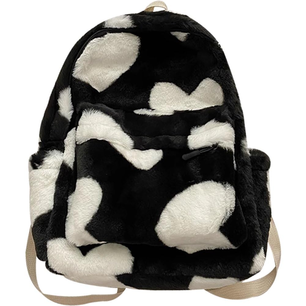 Sac à dos en peluche motif vache, le cadeau mignon idéal pour femme