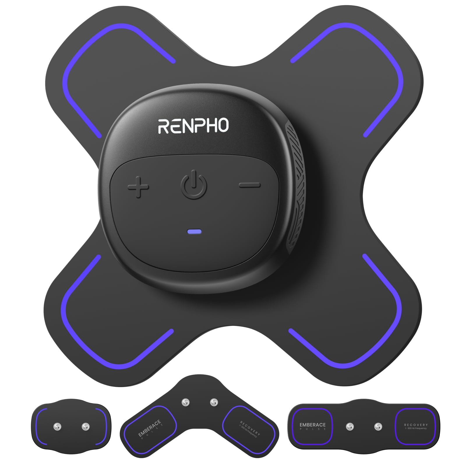RENPHO Wireless TENS Unit Muscle Stimulator,Gifts for Men Women Portable EMS Muscle Stimulator Machine, Rechargeable TENS Machine Muscle Relaxer for Back Waist Shoulders Legs, 4 Gel Electrode Pads