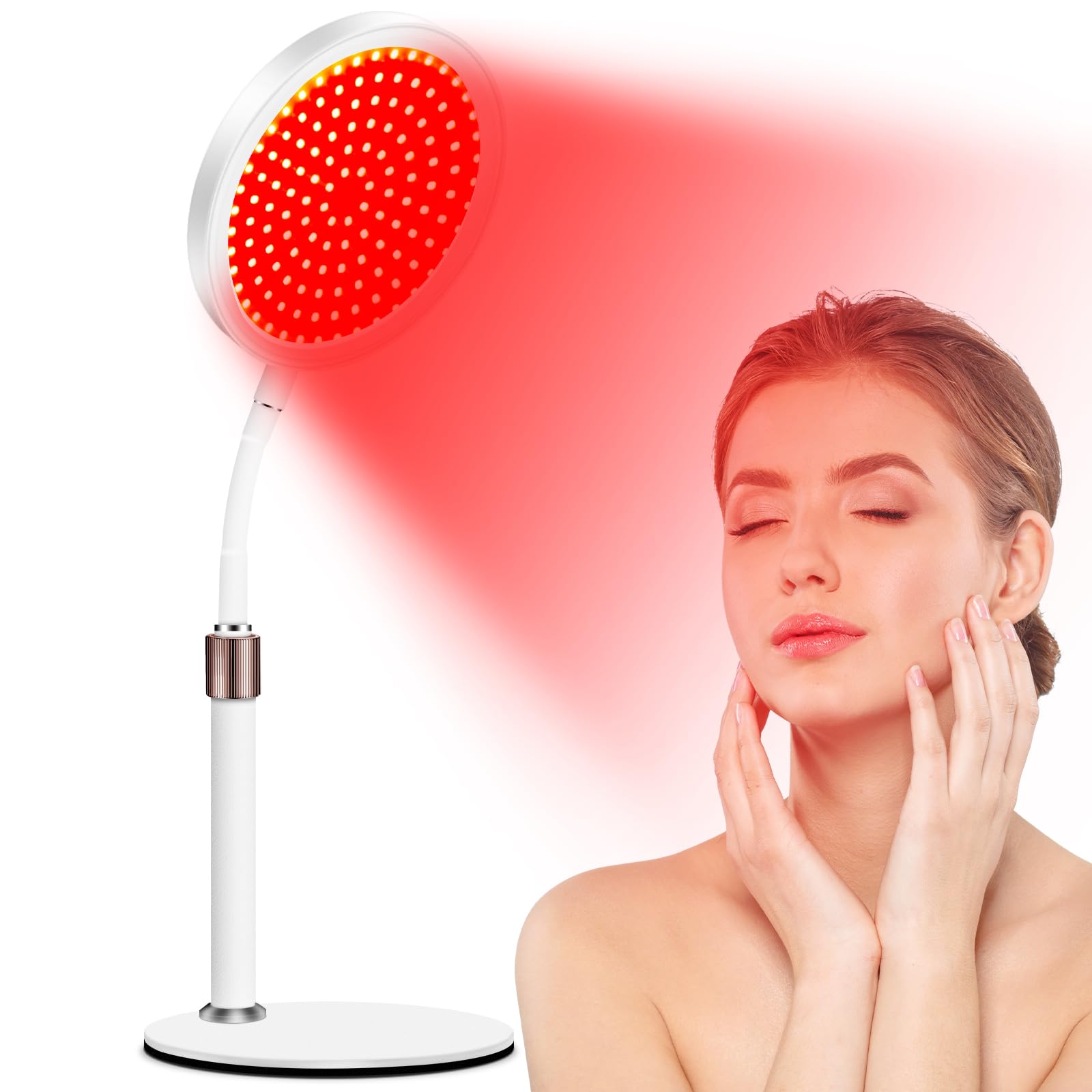 7 Color Light Lamp, 7 Color 100LEDs Light Lamp with Base Timer, LED Light Device